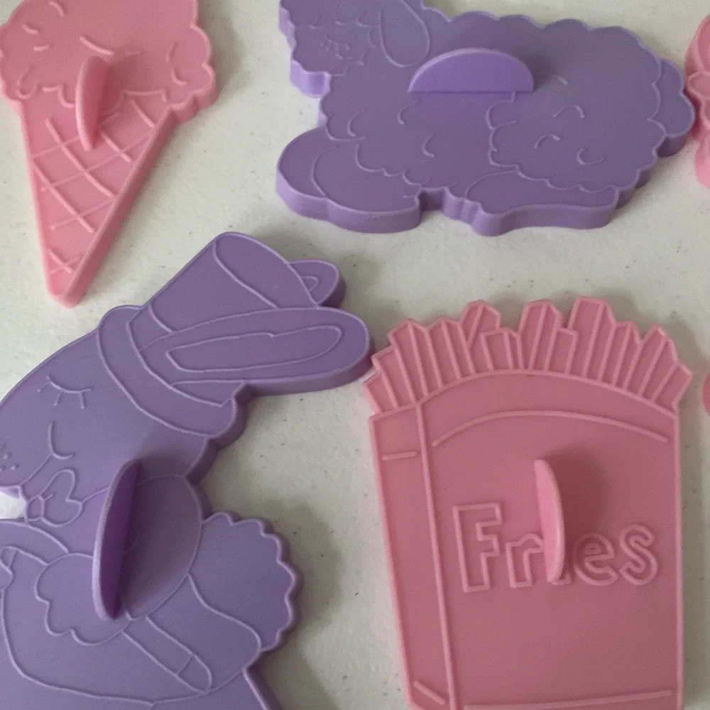 VTG Cookie Cutters 11 Ninja Turtles Easter 70s-90s fries pastel plastic food